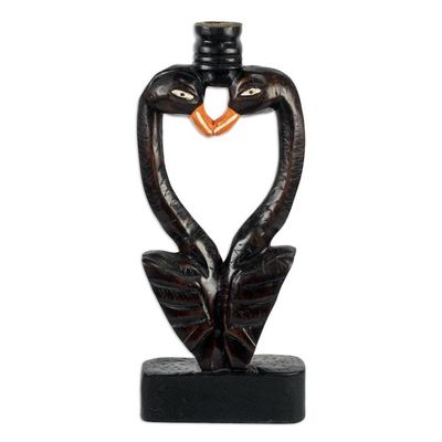 Alternate image for Sese Wood Sculpture of Two Ducks from Ghana Two Ducks