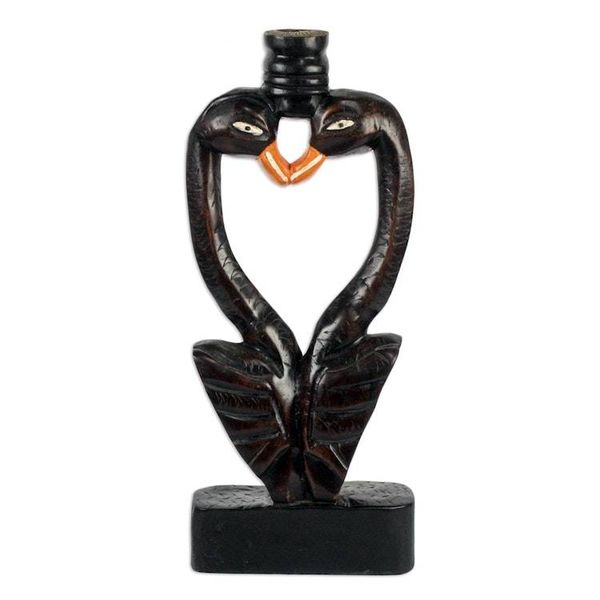 Alternate image for Sese Wood Sculpture of Two Ducks from Ghana Two Ducks