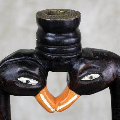 Alternate image for Sese Wood Sculpture of Two Ducks from Ghana Two Ducks