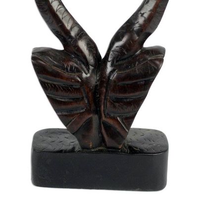 Alternate image for Sese Wood Sculpture of Two Ducks from Ghana Two Ducks
