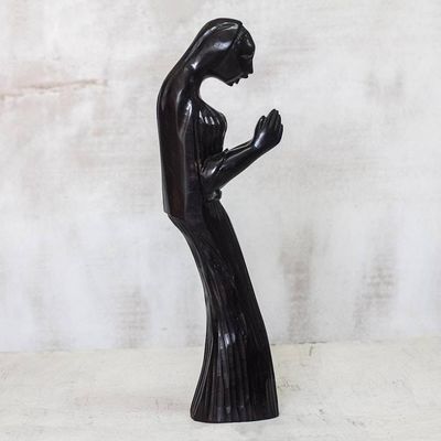 Main image for Hand-Carved Wood Sculpture of a Woman from Ghana Servant