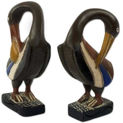 Alternate image for Ghanaian Sankofa Bird Wood Sculptures Pair Ghanaian Sankofa Birds