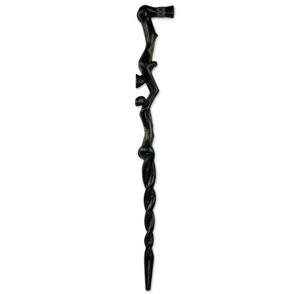 Alternate image for Acrobats Decorative Africa Walking Stick Carved by Hand Aketesia