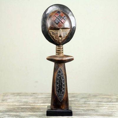 Alternate image for Hand Crafted Authentic African Fertility Doll from Ghana Patience