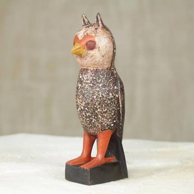 Main image for African Hand Carved Rustic Owl Wood Sculpture Owl Courier