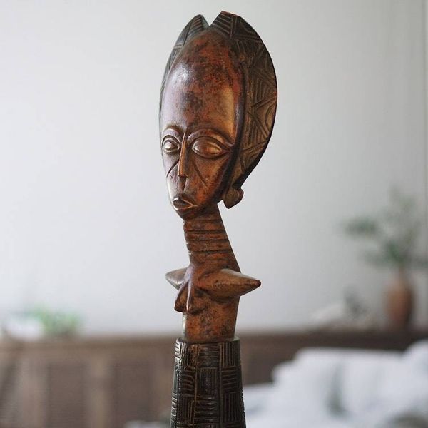 Alternate image for Traditional Sese Wood Fertility Doll Handcrafted in Ghana Akuaba Blessing