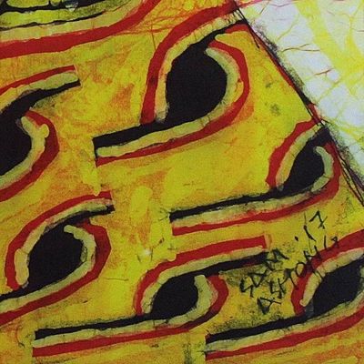 Alternate image for Handmade Wax Cotton Print from West Africa Adiza, Adzara and Abiba