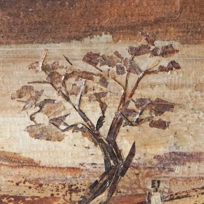 Alternate image for Handcrafted Natural Fiber Landscape Wall Art from Ghana At the Farm