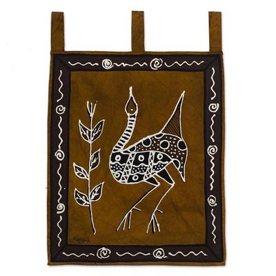 Alternate image for Bird-Themed Cotton Wall Hanging Dancing Bird II