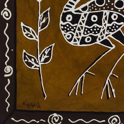 Alternate image for Bird-Themed Cotton Wall Hanging Dancing Bird II