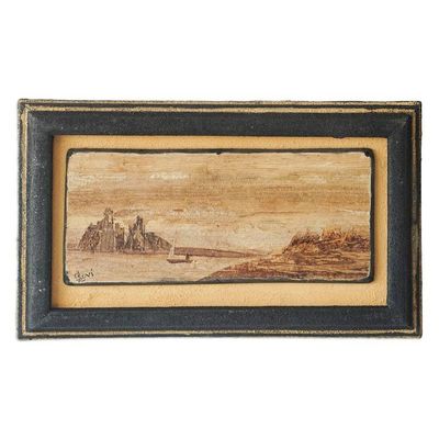 Primary image for Natural Fiber Seascape Wall Art Handcrafted in Ghana Fisherman at Sea