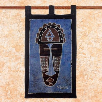 Alternate image for Blue Batik Wall Hanging Handcrafted in Africa Justice