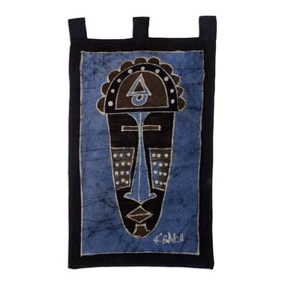 Alternate image for Blue Batik Wall Hanging Handcrafted in Africa Justice