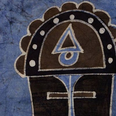Alternate image for Blue Batik Wall Hanging Handcrafted in Africa Justice