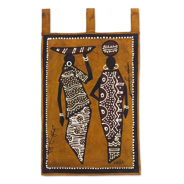 Alternate image for Painted Figurative Wall Hanging Sister Sister