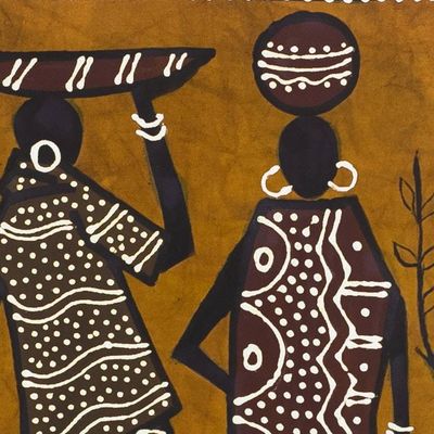 Alternate image for Painted Figurative Wall Hanging Sister Sister