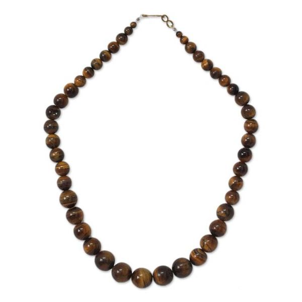 Alternate image for Tigers eye beaded necklace Golden Light