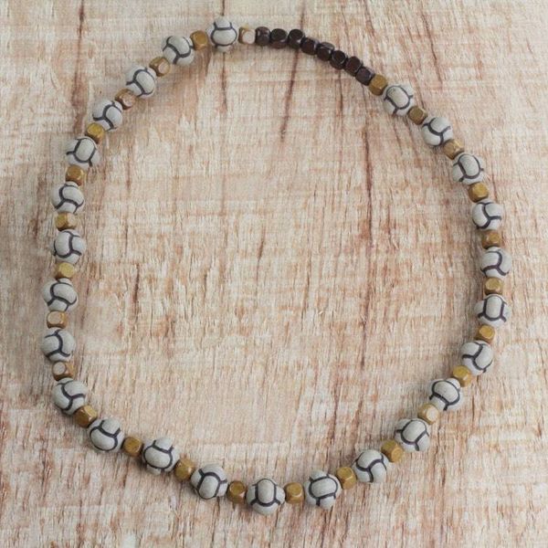 Alternate image for Sese Wood Long Beaded Necklace Handcrafted in Ghana Pathfinder