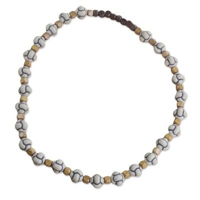 Alternate image for Sese Wood Long Beaded Necklace Handcrafted in Ghana Pathfinder