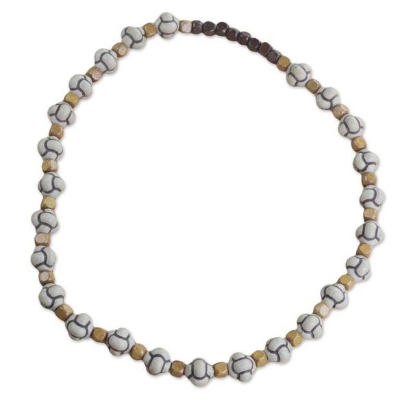 Alternate image for Sese Wood Long Beaded Necklace Handcrafted in Ghana Pathfinder