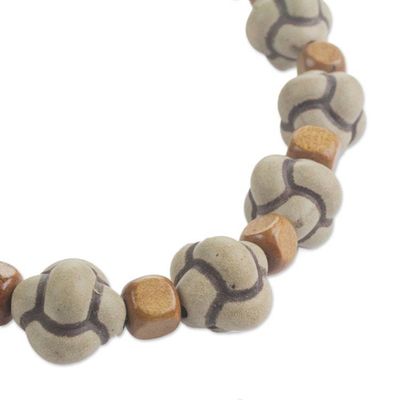 Alternate image for Sese Wood Long Beaded Necklace Handcrafted in Ghana Pathfinder