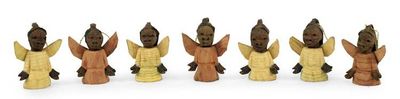 Alternate image for Wood ornaments Set of 6 