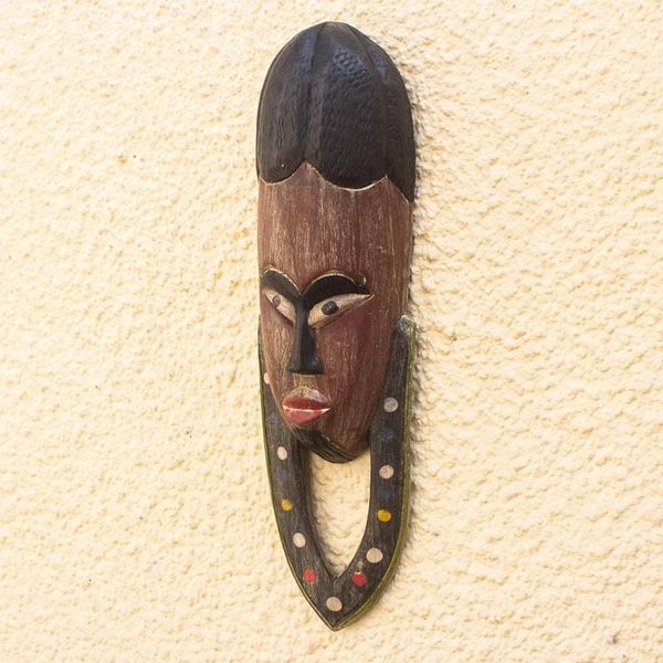 Alternate image for Hand Carved African Sese Wood Mask Okwantwefo