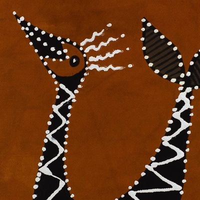 Alternate image for Cotton Wall Hanging with Bird Motif Dancing Bird I