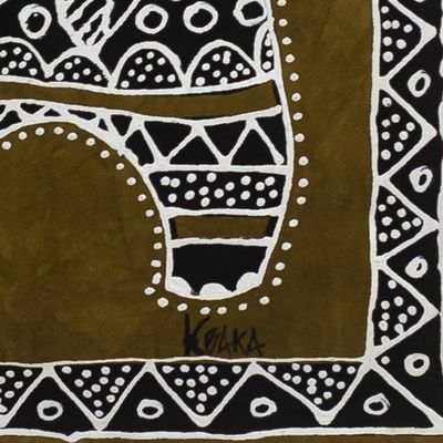 Alternate image for Elephant-Themed Cotton Wall Hanging Elephants Child