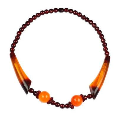 Alternate image for Recycled Beaded Necklace from Ghana Delightful Beauty