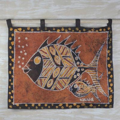 Alternate image for Hand Crafted Batik Wall Hanging Cotton Nye Ke Bi