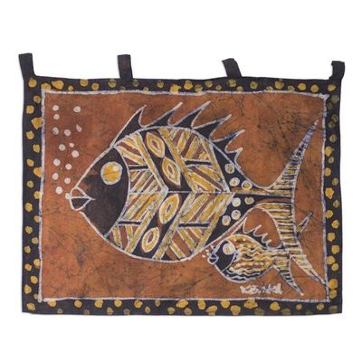 Alternate image for Hand Crafted Batik Wall Hanging Cotton Nye Ke Bi