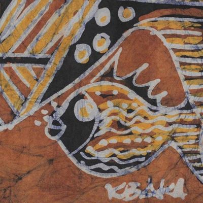 Alternate image for Hand Crafted Batik Wall Hanging Cotton Nye Ke Bi