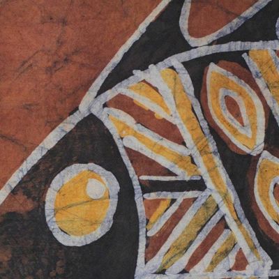 Alternate image for Hand Crafted Batik Wall Hanging Cotton Nye Ke Bi