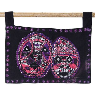 Primary image for Handmade Cotton Batik Wall Hanging in a Vibrant Palette Spirits of the Past