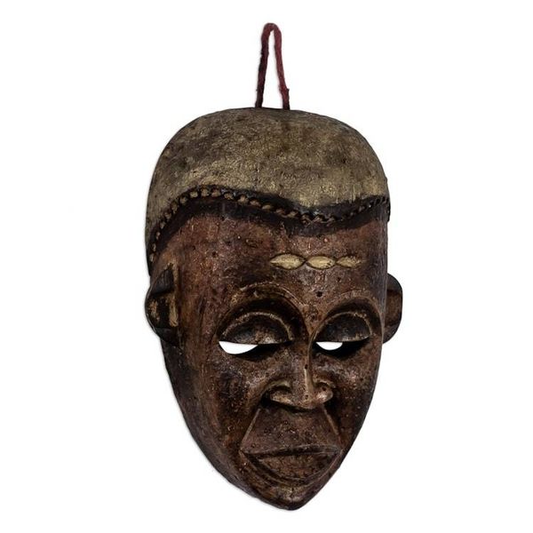 Alternate image for Hand Carved Sese Wood Mask from Ghana Akuba