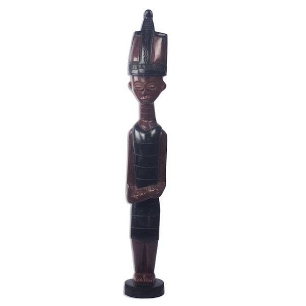 Alternate image for Hand-Carved Sese Wood Statuette of a Servant from Ghana Humble Servant
