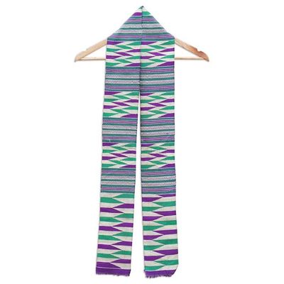 Alternate image for Unique Cotton Blend Kente Cloth Scarf 4 Inch Width Unique Colors