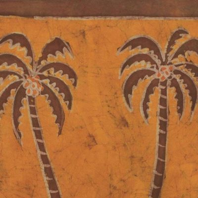 Alternate image for African Cotton Batik Folk Art Wall Hanging Sankofa Aklowa