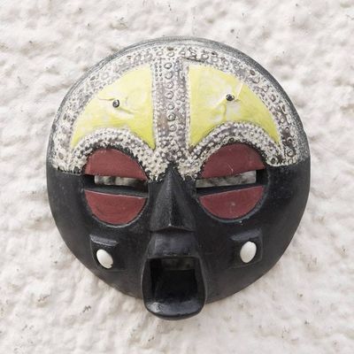 Alternate image for Authentic Hand Carved African Sese Wood Mask Owia