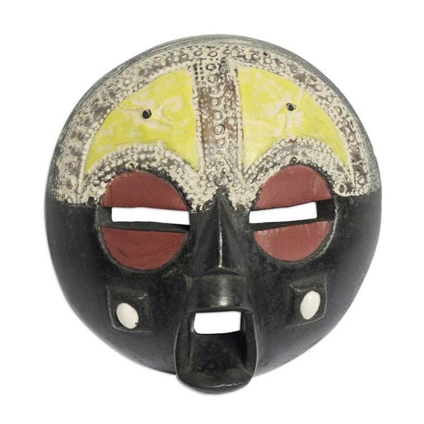 Alternate image for Authentic Hand Carved African Sese Wood Mask Owia