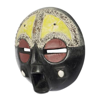Alternate image for Authentic Hand Carved African Sese Wood Mask Owia