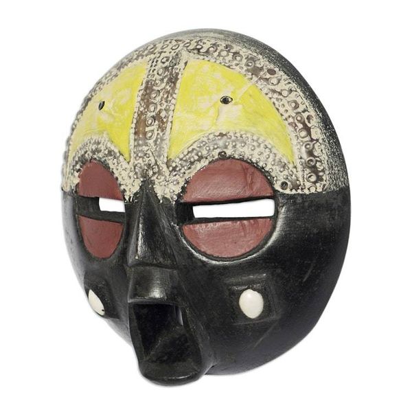 Alternate image for Authentic Hand Carved African Sese Wood Mask Owia