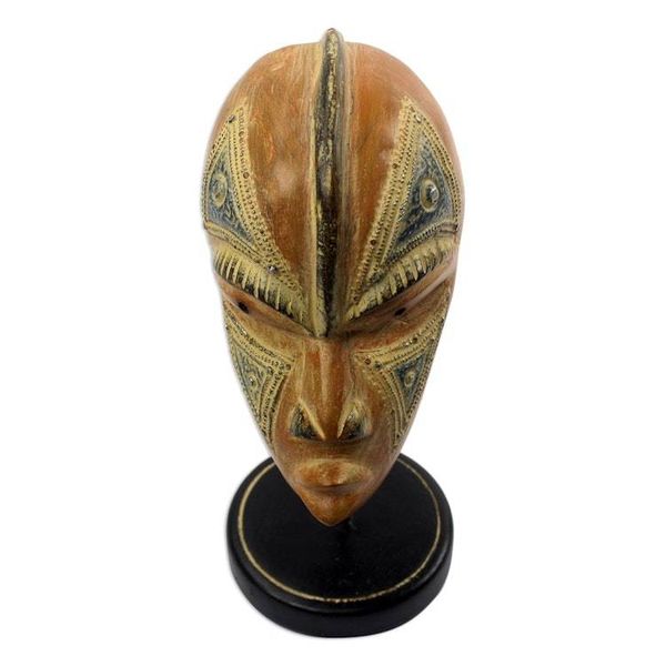 Alternate image for Hand Made African Sese Wood Mask Ketsre