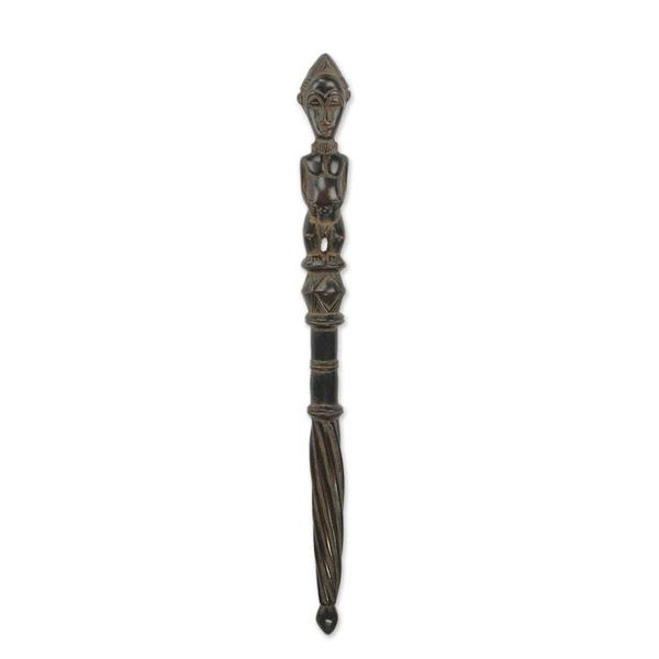 Alternate image for Sese Wood Male Decorative Wall Accent by Ghanaian Artisans Guro Power