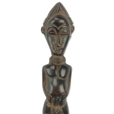 Alternate image for Sese Wood Male Decorative Wall Accent by Ghanaian Artisans Guro Power