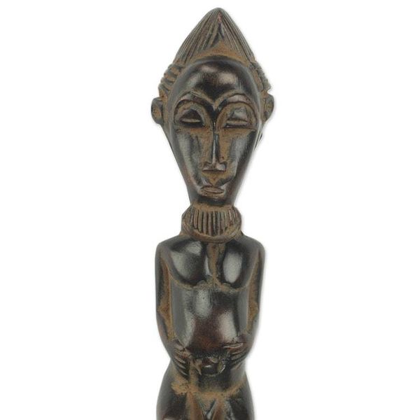 Alternate image for Sese Wood Male Decorative Wall Accent by Ghanaian Artisans Guro Power