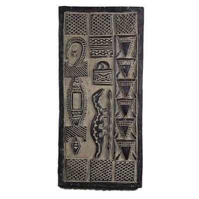 Alternate image for Hand Carved Wood Dogon Style Door Wall Art Dogon Luck