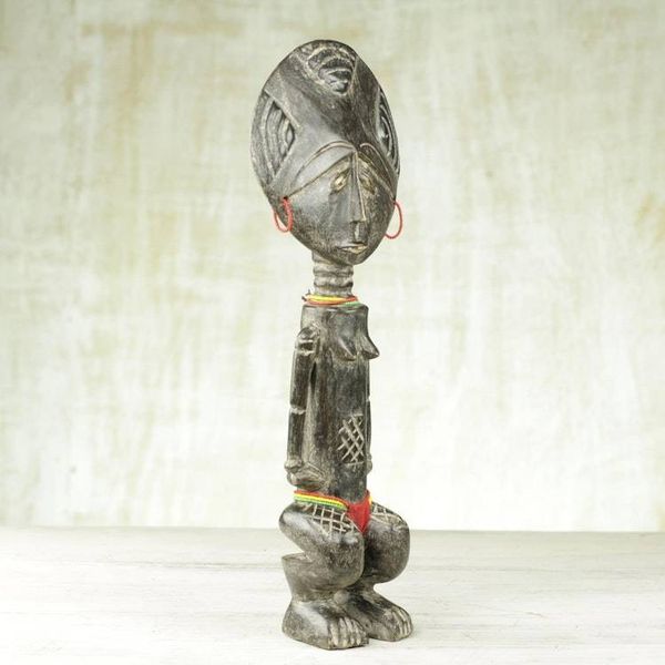 Alternate image for Artisan Crafted Wood Fertility Doll from Ghana Dipo Festival