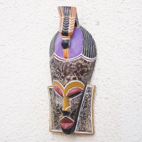 Alternate image for Handcrafted Sese Wood and Aluminum African Mask from Ghana Anabiah